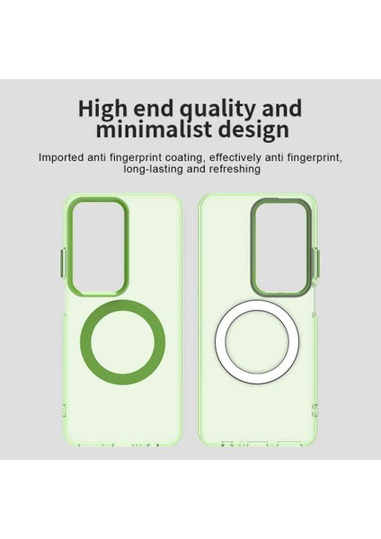 Oppo A3 PRO/A80,IÇIN Laimtop Kılıf, Manyetik Yarı Saydam Mat Arka Kapak, Darbeye Dayanıklı Kılıf-Yeşil (Yurt Dışından) indirimleri