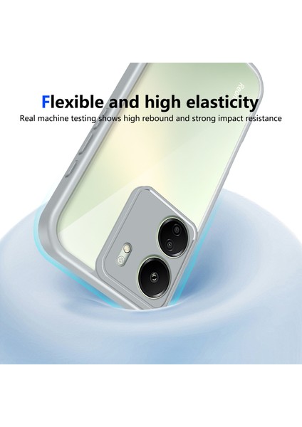 Xiaomi Redmi 13C 4g/poco C65,IÇIN Laimtop Kılıf, Kamera Lens Korumalı Hibrit 2'si 1 Arada Şeffaf Kılıf-Gri (Yurt Dışından) indirimleri