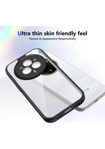 Realme 14 Pro Plus,için Laimtop Kılıf, Kamera Lens Korumalı Hibrit 2'si 1 Arada Şeffaf Kılıf-Siyah (Yurt Dışından) fırsatları