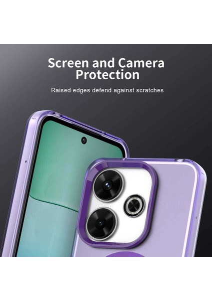 Xiaomi Redmi 13 4g/redmi 13 5g/poco M6 4g/poco M6 Plus,için Laimtop Kılıf, Manyetik Yarı Saydam Mat Arka Kapak, Darbeye Dayanıklı Kılıf-Mor (Yurt Dışından) fiyatları