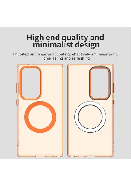 Samsung Galaxy S23 Ultra 5g,için Laimtop Kılıf, Manyetik Yarı Saydam Mat Arka Kapak, Darbeye Dayanıklı Kılıf-Turuncu (Yurt Dışından) indirimleri