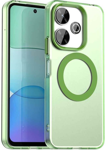 Xiaomi Redmi 13 4g/redmi 13 5g/poco M6 4g/poco M6 Plus,için Laimtop Kılıf, Manyetik Yarı Saydam Mat Arka Kapak, Darbeye Dayanıklı Kılıf-Yeşil (Yurt Dışından)