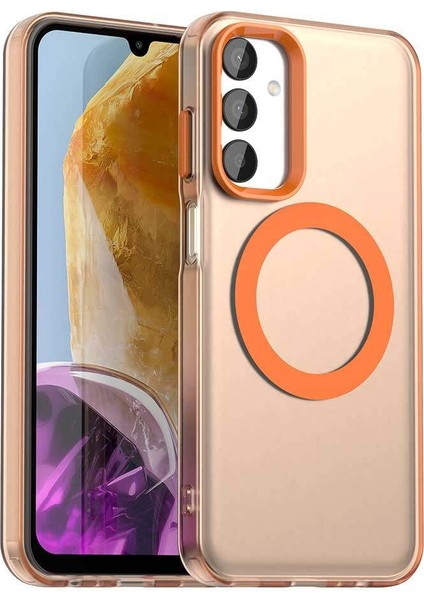 Samsung Galaxy M14 5g,için Laimtop Kılıf, Manyetik Yarı Saydam Mat Arka Kapak, Darbeye Dayanıklı Kılıf-Turuncu (Yurt Dışından)