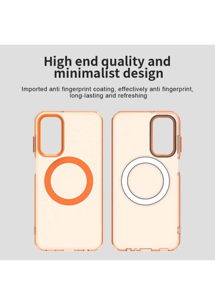 Samsung Galaxy M14 5g,için Laimtop Kılıf, Manyetik Yarı Saydam Mat Arka Kapak, Darbeye Dayanıklı Kılıf-Turuncu (Yurt Dışından) indirimleri