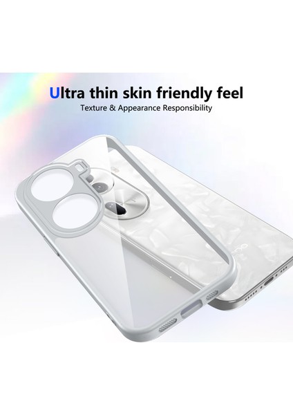 Oppo RENO11,IÇIN Laimtop Kılıf, Kamera Lens Korumalı Hibrit 2'si 1 Arada Şeffaf Kılıf-Gri (Yurt Dışından) modelleri