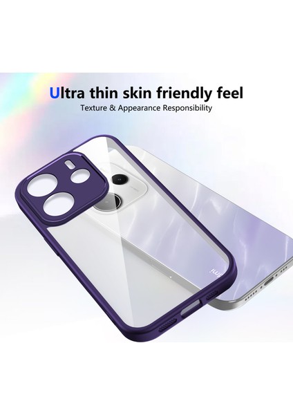 Xiaomi Redmi Note 14 5g,için Laimtop Kılıf, Kamera Lens Korumalı Hibrit 2'si 1 Arada Şeffaf Kılıf-Mor (Yurt Dışından) fırsatları