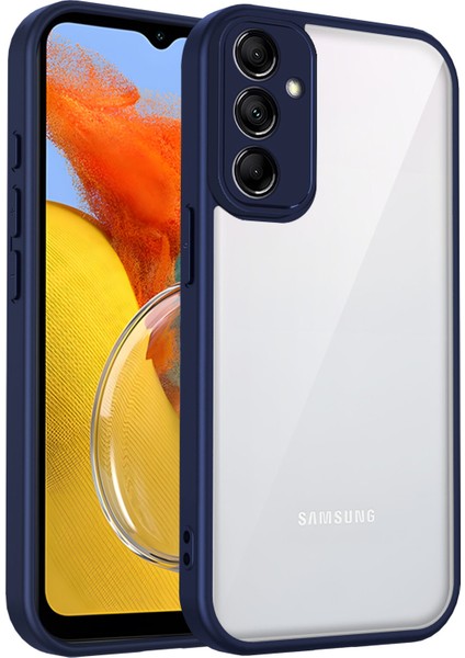 Samsung Galaxy M14 5g,için Laimtop Kılıf, Kamera Lens Korumalı Hibrit 2'si 1 Arada Şeffaf Kılıf-Blue (Yurt Dışından)