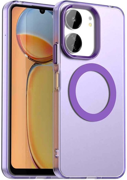 Xiaomi Redmi 13C 4g/redmi 13C 5g/poco C65/POCO M6 5g,için Laimtop Kılıf, Manyetik Yarı Saydam Mat Arka Kapak, Darbeye Dayanıklı Kılıf-Mor (Yurt Dışından)