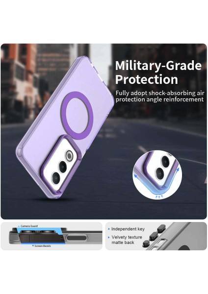 Oppo A3 PRO/A80,IÇIN Laimtop Kılıf, Manyetik Yarı Saydam Mat Arka Kapak, Darbeye Dayanıklı Kılıf-Mor (Yurt Dışından) fırsatları