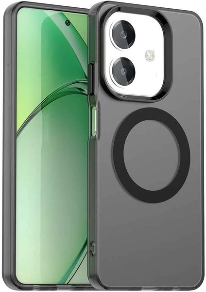 Oppo A3 4g/a3 5G/A3X 4G/A3X 5g,için Laimtop Kılıf, Manyetik Yarı Saydam Mat Arka Kapak, Darbeye Dayanıklı Kılıf-Siyah (Yurt Dışından)