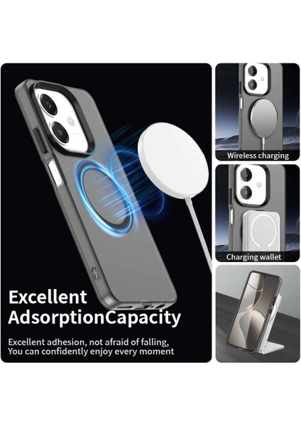 Oppo A3 4g/a3 5G/A3X 4G/A3X 5g,için Laimtop Kılıf, Manyetik Yarı Saydam Mat Arka Kapak, Darbeye Dayanıklı Kılıf-Siyah (Yurt Dışından) modelleri