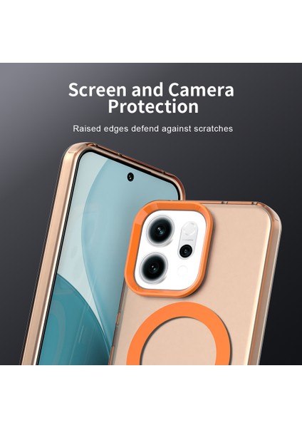 Oppo RENO14,IÇIN Laimtop Kılıf, Manyetik Yarı Saydam Mat Arka Kapak, Darbeye Dayanıklı Kılıf-Turuncu (Yurt Dışından) fiyatları