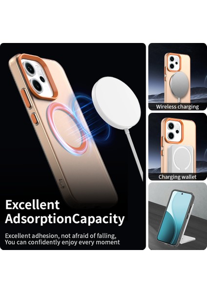Oppo RENO14,IÇIN Laimtop Kılıf, Manyetik Yarı Saydam Mat Arka Kapak, Darbeye Dayanıklı Kılıf-Turuncu (Yurt Dışından) modelleri