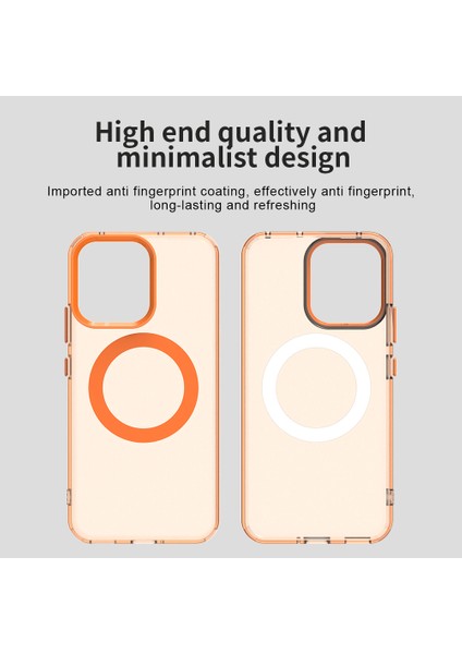Oppo RENO14,IÇIN Laimtop Kılıf, Manyetik Yarı Saydam Mat Arka Kapak, Darbeye Dayanıklı Kılıf-Turuncu (Yurt Dışından) indirimleri