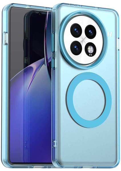 Oneplus 13,için Laimtop Kılıf, Manyetik Yarı Saydam Mat Arka Kapak, Darbeye Dayanıklı Kılıf-Mavi (Yurt Dışından)