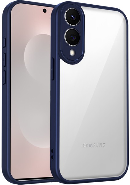 Samsung Galaxy S25 Edge,için Laimtop Kılıf, Kamera Lens Korumalı Hibrit 2'si 1 Arada Şeffaf Kılıf-Blue (Yurt Dışından)