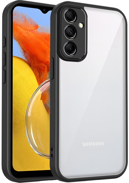 Samsung Galaxy M14 5g,için Laimtop Kılıf, Kamera Lens Korumalı Hibrit 2'si 1 Arada Şeffaf Kılıf-Siyah (Yurt Dışından)