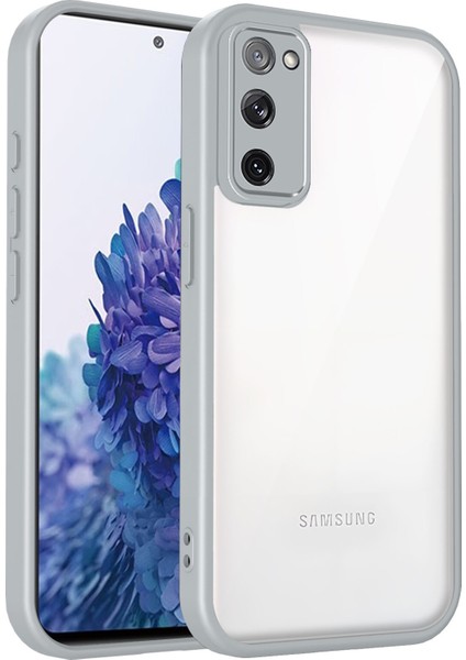 Samsung Galaxy S20 FE/S20 Fe 5G/S20 Fe 2022,IÇIN Laimtop Kılıf, Kamera Lens Korumalı Hibrit 2'si 1 Arada Şeffaf Kılıf-Gri (Yurt Dışından)