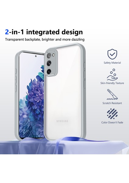 Samsung Galaxy S20 FE/S20 Fe 5G/S20 Fe 2022,IÇIN Laimtop Kılıf, Kamera Lens Korumalı Hibrit 2'si 1 Arada Şeffaf Kılıf-Gri (Yurt Dışından) indirimleri