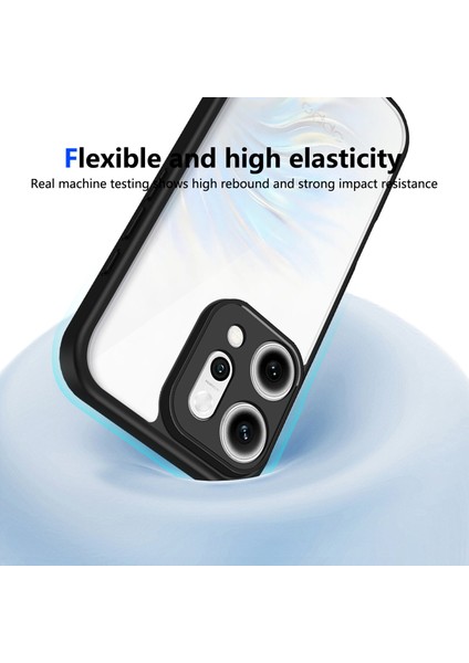 Oppo RENO14,IÇIN Laimtop Kılıf, Kamera Lens Korumalı Hibrit 2'si 1 Arada Şeffaf Kılıf-Siyah (Yurt Dışından) fırsatları