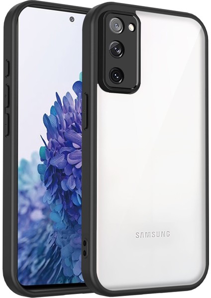 Samsung Galaxy S20 FE/S20 Fe 5G/S20 Fe 2022,IÇIN Laimtop Kılıf, Kamera Lens Korumalı Hibrit 2'si 1 Arada Şeffaf Kılıf-Siyah (Yurt Dışından)