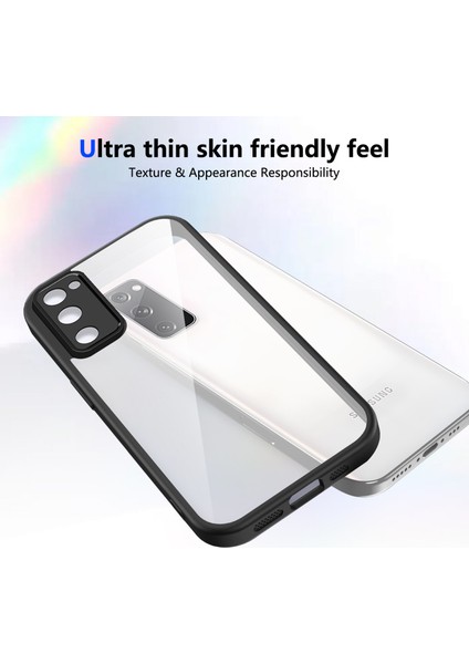 Samsung Galaxy S20 FE/S20 Fe 5G/S20 Fe 2022,IÇIN Laimtop Kılıf, Kamera Lens Korumalı Hibrit 2'si 1 Arada Şeffaf Kılıf-Siyah (Yurt Dışından) fırsatları