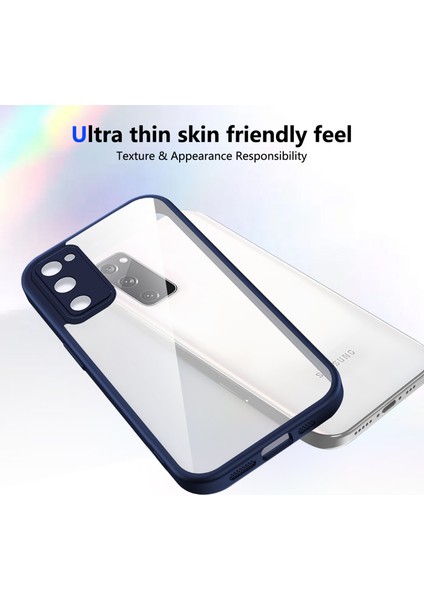 Samsung Galaxy S20 FE/S20 Fe 5G/S20 Fe 2022,IÇIN Laimtop Kılıf, Kamera Lens Korumalı Hibrit 2'si 1 Arada Şeffaf Kılıf-Blue (Yurt Dışından) fırsatları