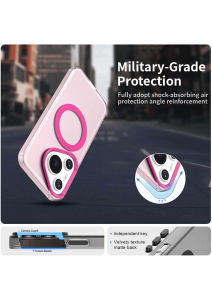 Huawei Pura 70,için Laimtop Kılıf, Manyetik Yarı Saydam Mat Arka Kapak, Darbeye Dayanıklı Kılıf-Kırmızı (Yurt Dışından) fırsatları