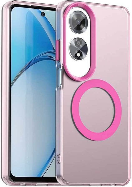 Oppo A60,IÇIN Laimtop Kılıf, Manyetik Yarı Saydam Mat Arka Kapak, Darbeye Dayanıklı Kılıf-Kırmızı (Yurt Dışından)