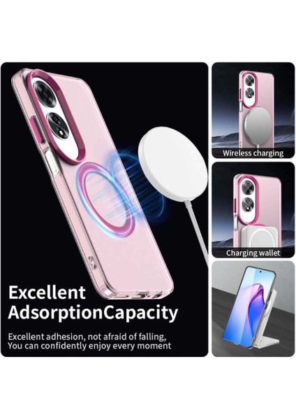 Oppo A60,IÇIN Laimtop Kılıf, Manyetik Yarı Saydam Mat Arka Kapak, Darbeye Dayanıklı Kılıf-Kırmızı (Yurt Dışından) modelleri