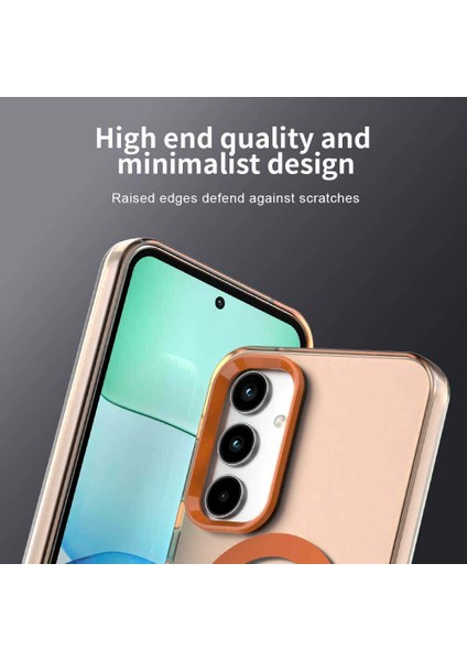 Samsung Galaxy A55,IÇIN Laimtop Kılıf, Manyetik Yarı Saydam Mat Arka Kapak, Darbeye Dayanıklı Kılıf-Turuncu (Yurt Dışından) fiyatları