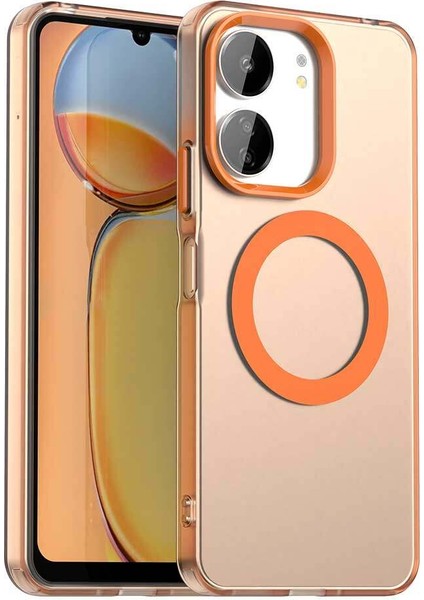 Xiaomi Redmi 13C 4g/redmi 13C 5g/poco C65/POCO M6 5g,için Laimtop Kılıf, Manyetik Yarı Saydam Mat Arka Kapak, Darbeye Dayanıklı Kılıf-Turuncu (Yurt Dışından)