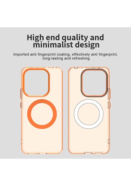 Xiaomi Redmi Note 14 4g,için Laimtop Kılıf, Manyetik Yarı Saydam Mat Arka Kapak, Darbeye Dayanıklı Kılıf-Turuncu (Yurt Dışından) indirimleri