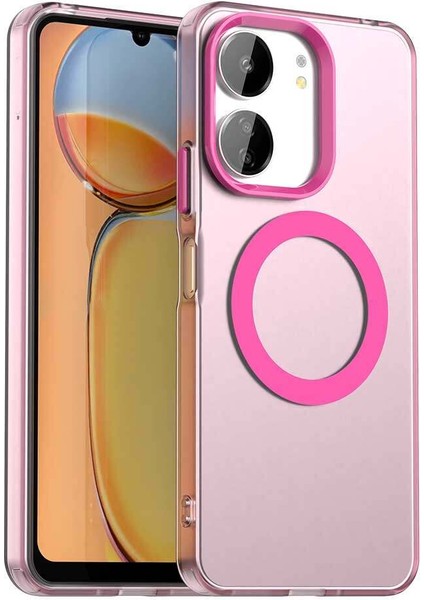 Xiaomi Redmi 13C 4g/redmi 13C 5g/poco C65/POCO M6 5g,için Laimtop Kılıf, Manyetik Yarı Saydam Mat Arka Kapak, Darbeye Dayanıklı Kılıf-Kırmızı (Yurt Dışından)