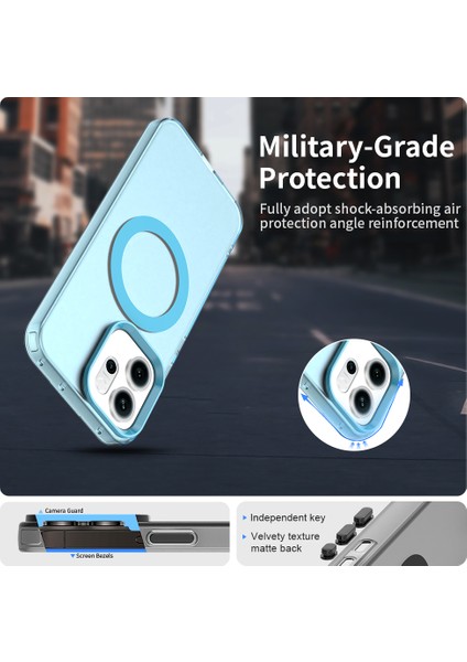 Oppo RENO14,IÇIN Laimtop Kılıf, Manyetik Yarı Saydam Mat Arka Kapak, Darbeye Dayanıklı Kılıf-Mavi (Yurt Dışından) fırsatları