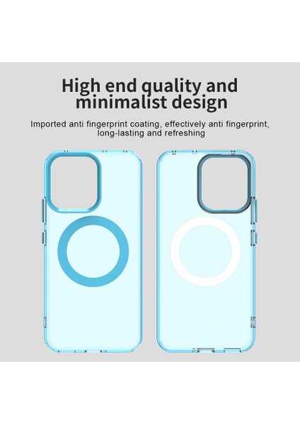 Oppo RENO14,IÇIN Laimtop Kılıf, Manyetik Yarı Saydam Mat Arka Kapak, Darbeye Dayanıklı Kılıf-Mavi (Yurt Dışından) indirimleri