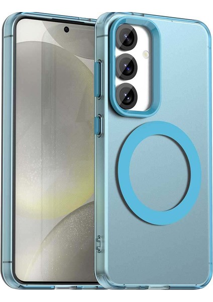 Samsung Galaxy S25 Plus 5g,için Laimtop Kılıf, Manyetik Yarı Saydam Mat Arka Kapak, Darbeye Dayanıklı Kılıf-Mavi (Yurt Dışından)