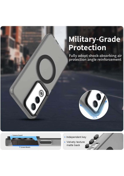 Oppo A3 PRO/A80,IÇIN Laimtop Kılıf, Manyetik Yarı Saydam Mat Arka Kapak, Darbeye Dayanıklı Kılıf-Siyah (Yurt Dışından) fırsatları