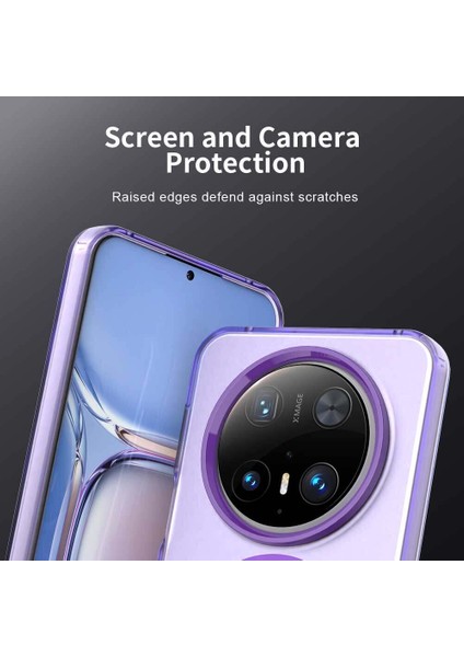 Huawei Mate 70,için Laimtop Kılıf, Manyetik Yarı Saydam Mat Arka Kapak, Darbeye Dayanıklı Kılıf-Mor (Yurt Dışından) fiyatları