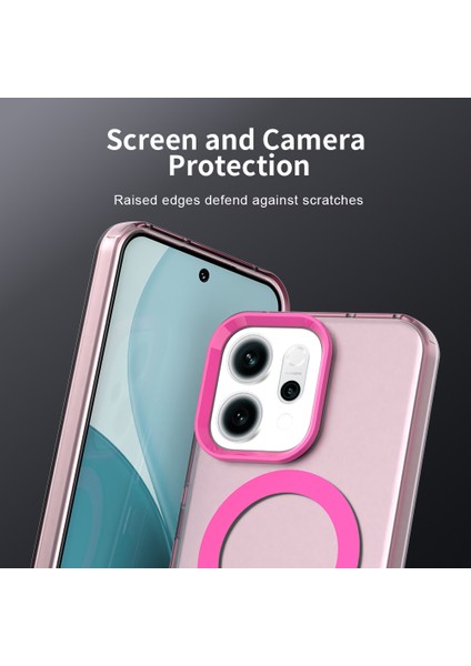 Oppo RENO14,IÇIN Laimtop Kılıf, Manyetik Yarı Saydam Mat Arka Kapak, Darbeye Dayanıklı Kılıf-Kırmızı (Yurt Dışından) fiyatları