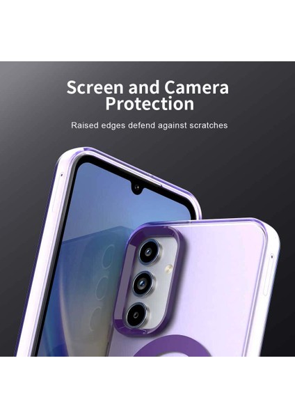 Samsung Galaxy A35,IÇIN Laimtop Kılıf, Manyetik Yarı Saydam Mat Arka Kapak, Darbeye Dayanıklı Kılıf-Mor (Yurt Dışından) fiyatları
