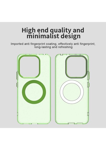 Xiaomi Redmi Note 14 4g,için Laimtop Kılıf, Manyetik Yarı Saydam Mat Arka Kapak, Darbeye Dayanıklı Kılıf-Yeşil (Yurt Dışından) indirimleri