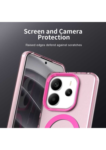 Xiaomi Redmi Note 14 4g,için Laimtop Kılıf, Manyetik Yarı Saydam Mat Arka Kapak, Darbeye Dayanıklı Kılıf-Kırmızı (Yurt Dışından) fiyatları