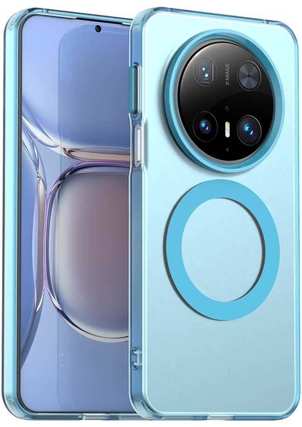 Huawei Mate 70,için Laimtop Kılıf, Manyetik Yarı Saydam Mat Arka Kapak, Darbeye Dayanıklı Kılıf-Mavi (Yurt Dışından)