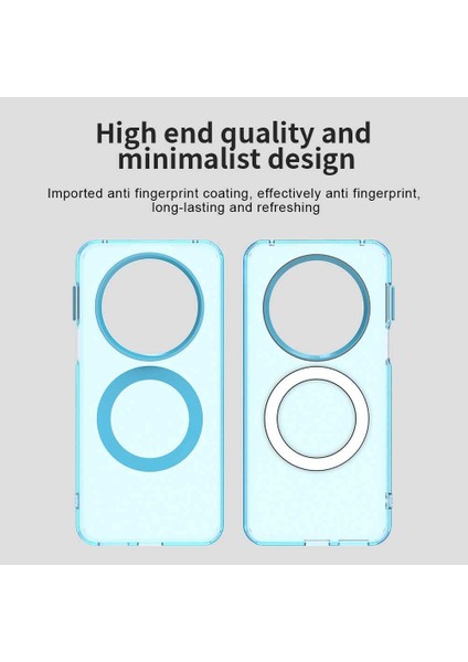 Huawei Mate 70,için Laimtop Kılıf, Manyetik Yarı Saydam Mat Arka Kapak, Darbeye Dayanıklı Kılıf-Mavi (Yurt Dışından) indirimleri