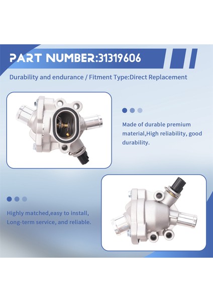 31319606 Soğutucu Termostat Manuel Radyatör Üst Hortum Volvo Için Termostat XC60 S40 S60 S80 C30 (Yurt Dışından) indirimleri