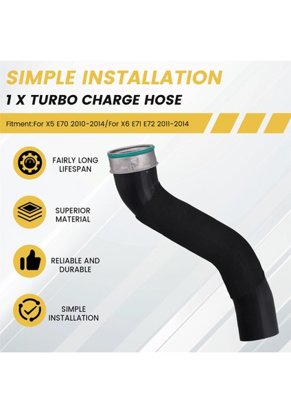 11617807986 Araç Turbo Şarj Hortumu Hortum Soğutucu Hava Emme Hortumu Bmw X5 E70 X6 E71 E72 2010-2014 (Yurt Dışından) fırsatları