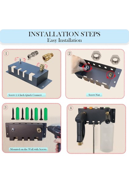 Basınçlı Yıkayıcı Tutucu, Köpük Lance Için Basınç Yıkayıcı Aksesuarları Depolama, Basınç Yıkayıcı Nozul Ipuçları ve Uzatma (Yurt Dışından) fırsatları
