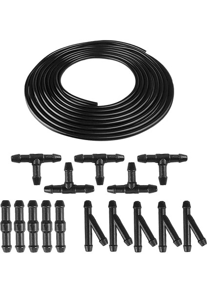 Çoğu Araba Yıkayıcısı Için Hortum Konektörlü Evrensel Ön Cam Yıkama Nozul Hortum Kiti (6m + 15 Adet Konektörler) (Yurt Dışından)