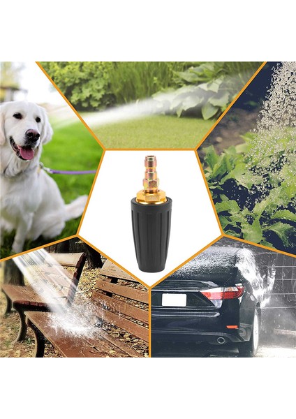 Basınçlı Yıkama Için Turbo Nozul, Dönen Nozul ve 7 Uç, 1/4 Inç Hızlı Bağlantı, 4000 Psi (Yurt Dışından)